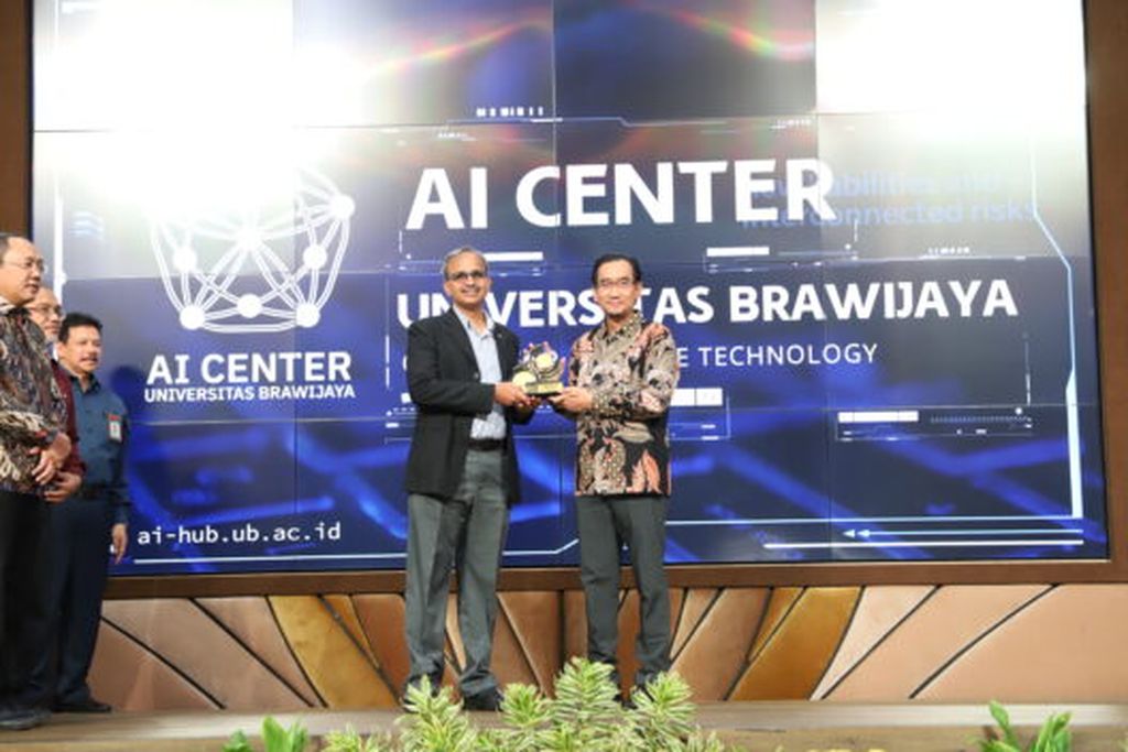 Rektor Universitas Brawijaya Widodo, usai meresmikan Artificial Intelligence (AI) Center, Rabu (15/02/2023).