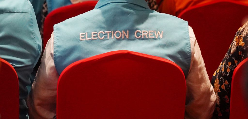 Perwakilan partai politik yang hadir saat acara Pengumuman Rekapitulasi Hasil Verifikasi Administrasi Calon Partai Politik Peserta Pemilu 2024 di Hotel Borobudur, Jakarta, Jumat (14/10/2022).