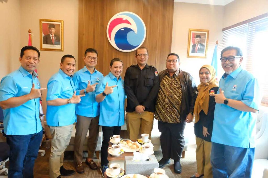 Suasana verifikasi faktual tingkat pusat yang dilakukan oleh KPU ke Kantor Partai Gelora di Jakarta, Sabtu (15/10/2022).