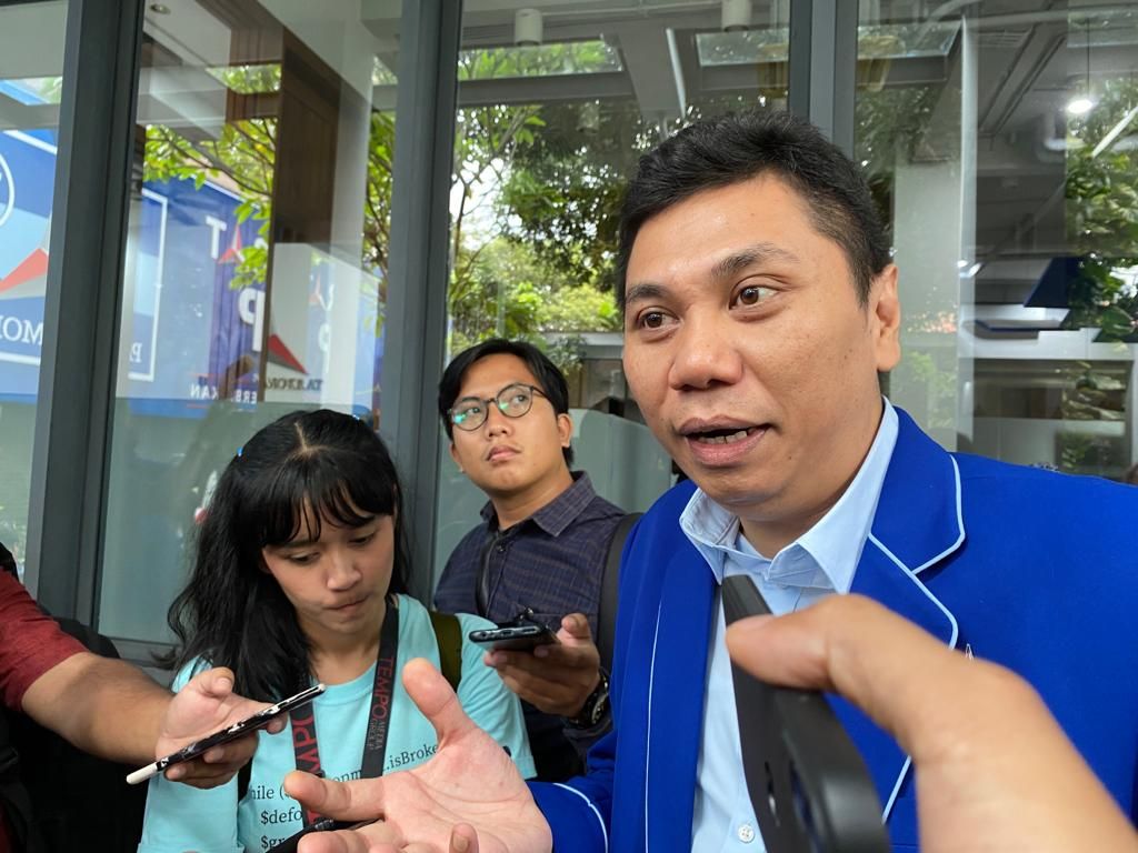 Ketua DPP Partai Demokrat Jansen Sitindaon di Kantor DPP Demokrat, Jakarta, Rabu (22/2/2023).
