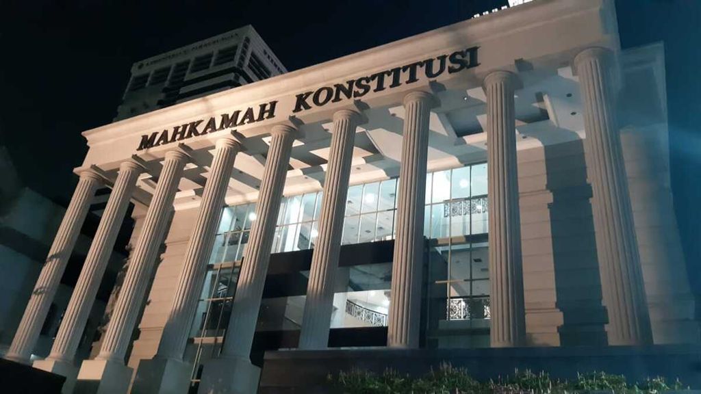 Gedung Mahkamah Konstitusi, di Jakarta, Jumat (24/5/2019). 