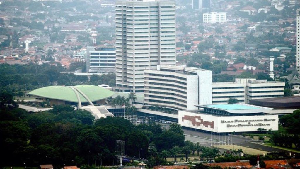 Gedung DPR dan MPR di Senayan, Jakarta.