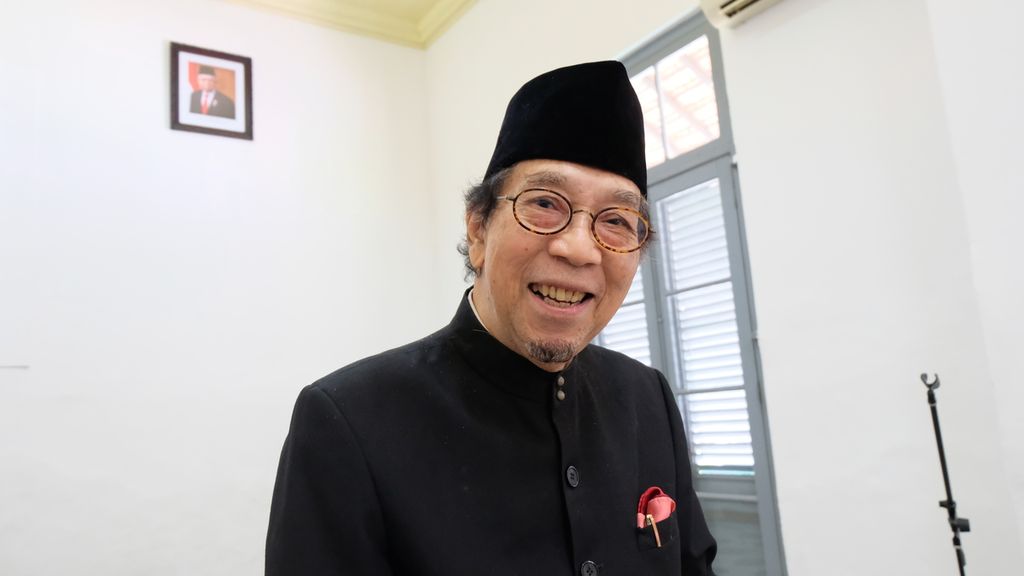 Ketua Umum Majelis Luhur Persatuan Tamansiswa Sri Edi Swasono di Jakarta, Jumat (20/5/2022).