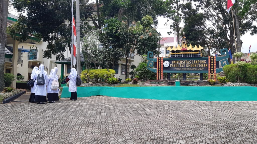 Suasana di Fakultas Kedokteran Universitas Lampung, Selasa (23/8/2022).
