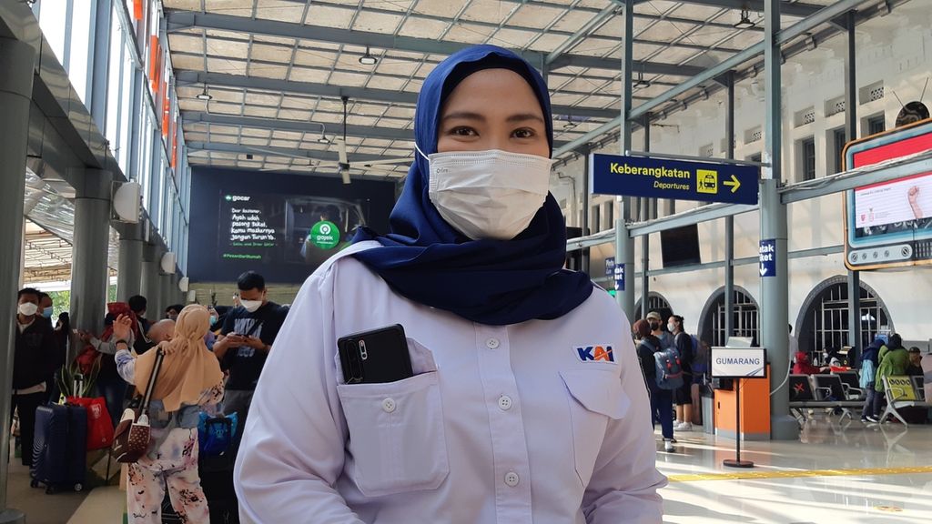 Kepala Humas PT KAI Daop I Jakarta Eva Chairunisa saat ditemui di Stasiun Pasar Senen, Jakarta, Selasa (18/5/2021).