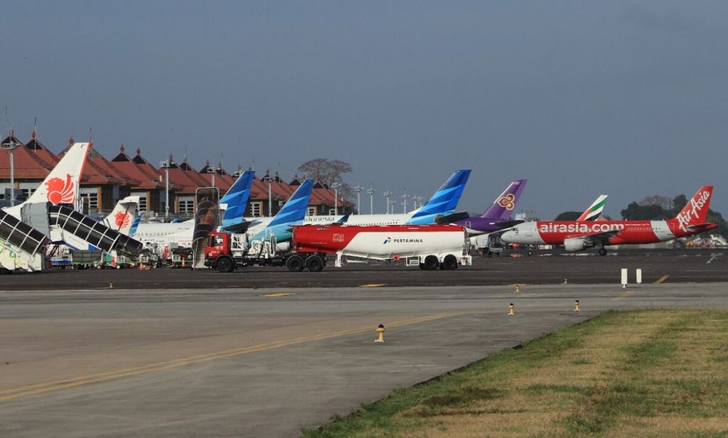 Suasana di area Bandara Internasional I Gusti Ngurah Rai, Badung, Bali, dalam dokumentasi PT Angkasa Pura I (Persero) Bandara Internasional I Gusti Ngurah Rai. PT Angkasa Pura I (Persero) menyiapkan pemberlakuan penyesuaian operasional bandara mulai 12-18 November 2022 untuk kegiatan KTT G-20 di Bali. 