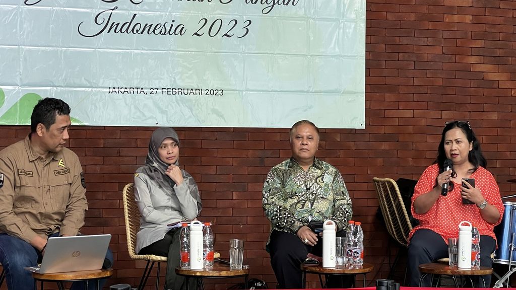 Diskusi Geliat Ketahanan Pangan Indonesia 2023 di Jakarta, Senin (27/2/2023).