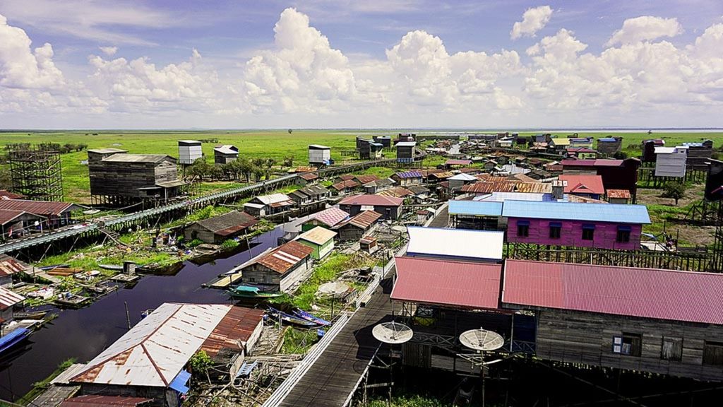 Aerial photo of Muara Enggelam Village, one of the climate villages in Muara Wis District, Kutai Kartanegara, East Kalimantan, Sunday (11/24/2019)