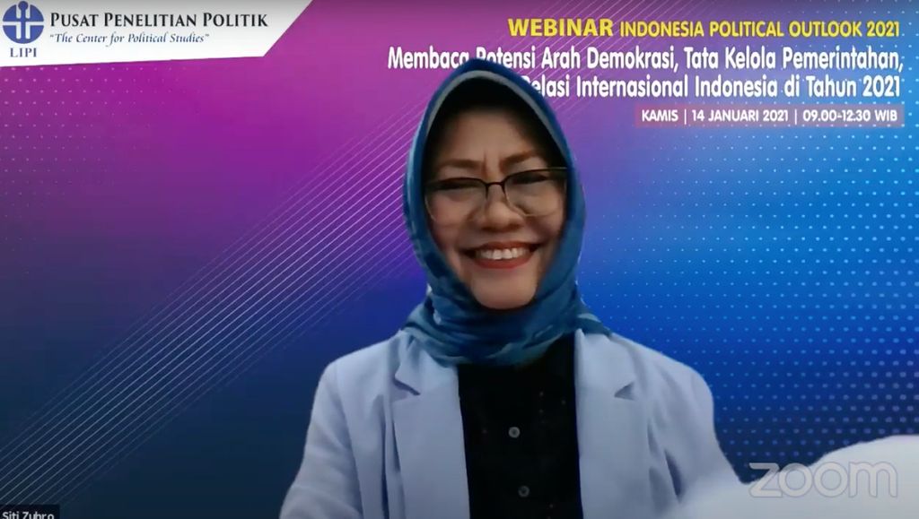 Profesor Riset Pusat Penelitian Politik LIPI R Siti Zuhro