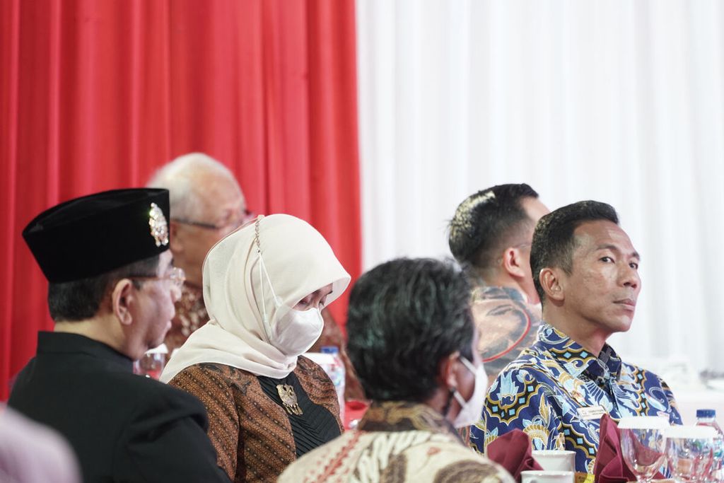 Sejumlah tamu yang hadir dalam acara Refleksi 9 Tahun Komisi Aparatur Sipil Negara dan Resolusi Tahun 2023 di Kantor Komisi Aparatur Sipil Negara, Jakarta, Senin (16/1/2023). Menteri PAN-RB Abdullah Azwar Anas mengharapkan lembaga Komisi Aparatur Sipil Negara (KASN) terus meningkatkan pengawasan terhadap aparatur sipil negara agar tujuan reformasi birokrasi di Indonesia tercapai dan membaik dari tahun ke tahun. Selain itu, Menteri PAN-RB juga berharap pengawasan ketat akan netralitas aparat sipil negara menjelang Pemilu 2024. 