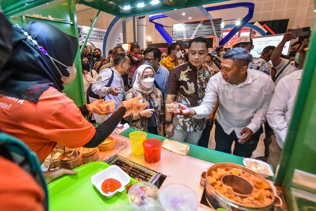 Wali Kota Surabaya Eri Cahyadi membuka Surabaya Great Expo 2022 di Grand City Surabaya dan berlangsung Rabu-Minggu (24-28/8/2022).