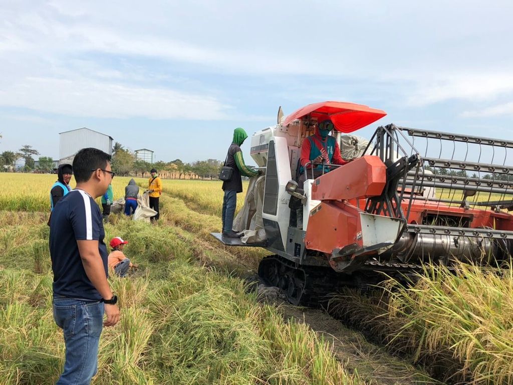 PT Food Station Tjipinang berkunjung ke Sidrap, Sulawesi Selatan, Jumat (24/8/2018). Kunjungan dalam rangka mengamankan stok beras di Jakarta menghadapi kemarau panjang 2018.