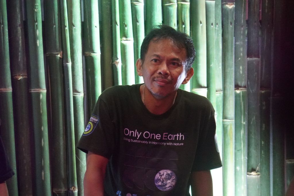 Chief Executive Officer Baciraro Marlon Kamagi ketika ditemui dalam peringatan Hari Lingkungan Hidup Sedunia di Airmadidi, Minahasa Utara, Minggu (5/6/2022).