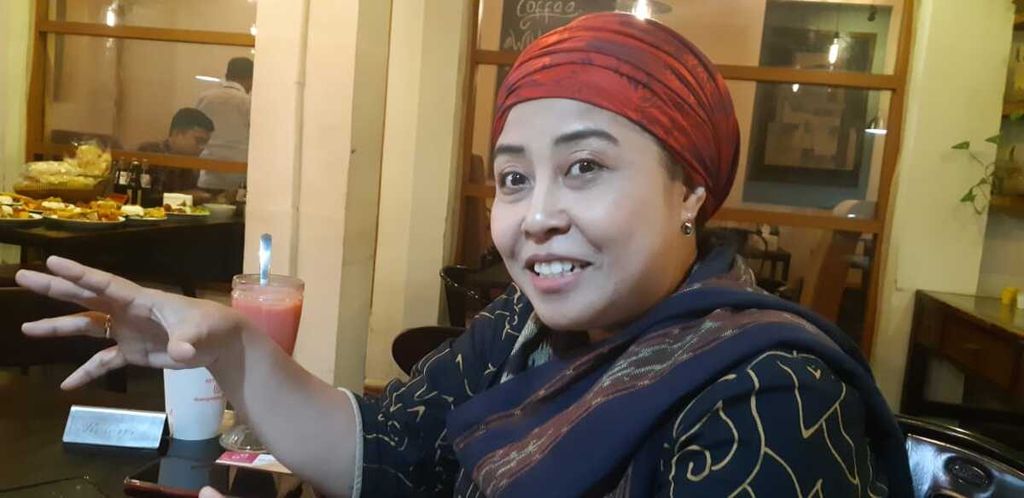 Direktur Asian Muslim Action Network (AMAN) Indonesia Ruby Kholifah dalam perbincangan dengan media, Senin (11/11/2019), di Jakarta.