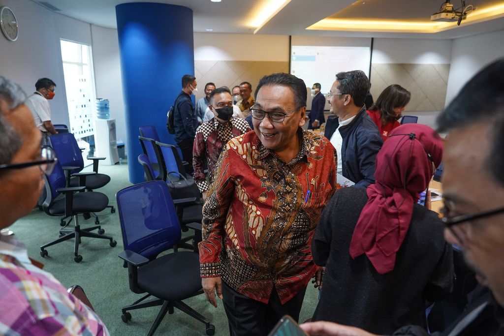 A number of Heads of the Election Winning Body (Bapilu) of political parties met and discussed with the editorial staff of Kompas Daily and Kompas R&D regarding the results of a survey on the national leadership of Kompas Research and Development at the Kompas Tower, Jakarta, Thursday (3/11/2022).