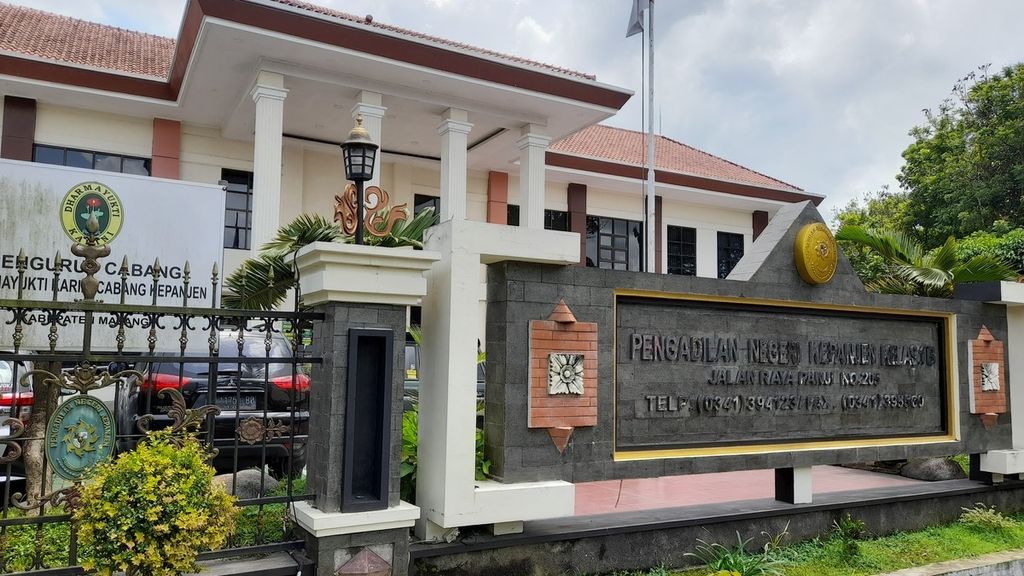 Gedung Pengadilan Negeri Kepanjen di Kabupaten Malang, Jawa Timur, Selasa (14/2/2023)