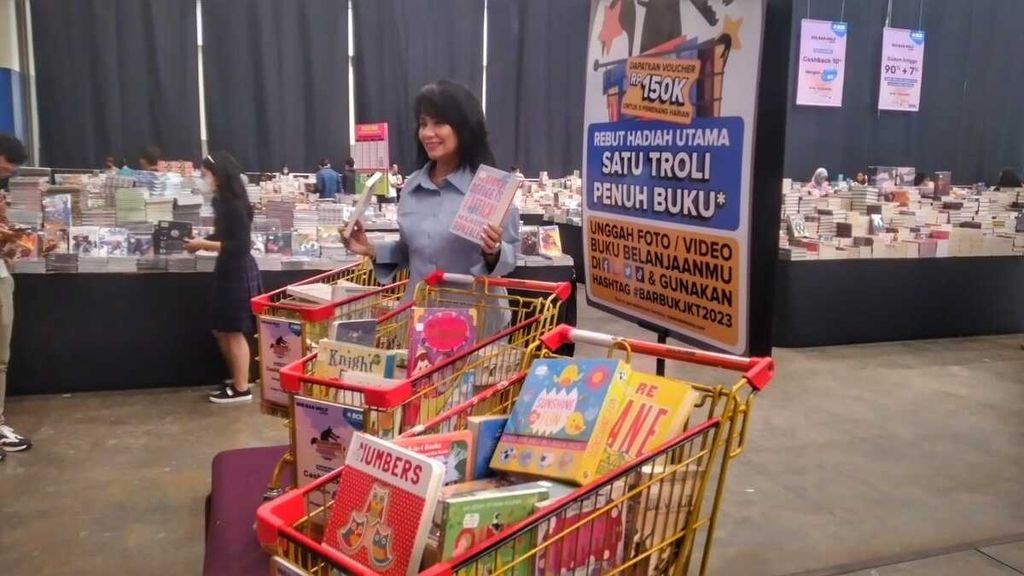 Bazar buku internasional Big Bad Wolf Books 2023 kembali hadir di Indonesia Convention Exhibition BSD, Tangerang, Banten, Jumat (26/5/2023).