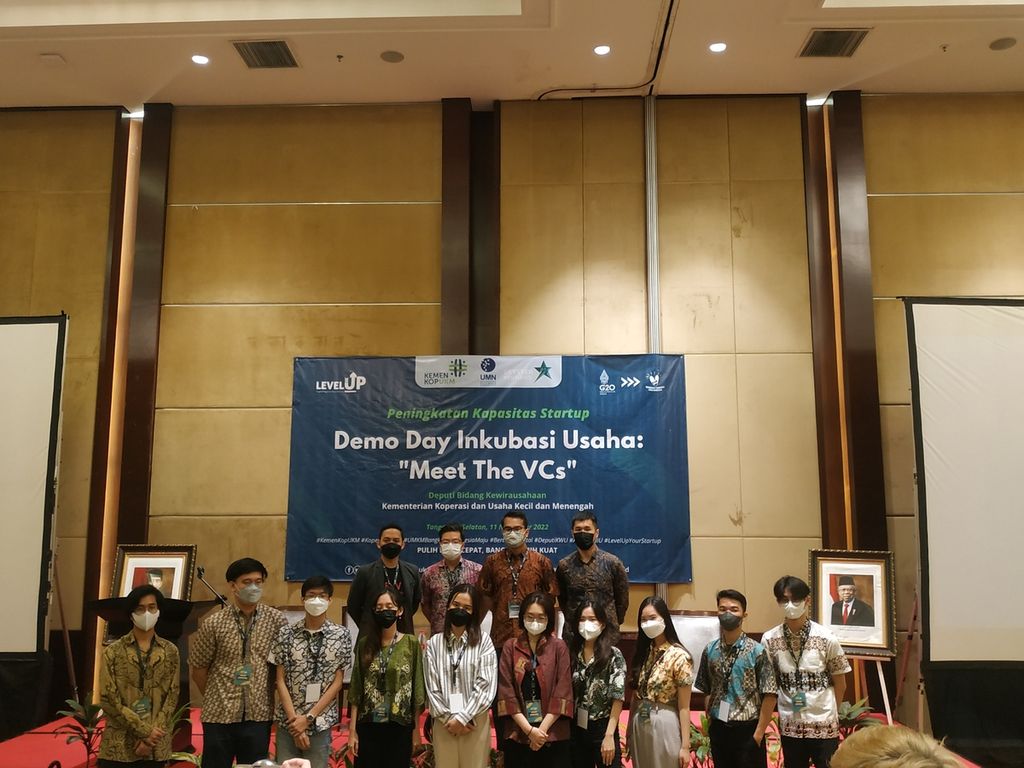 Lima start up buatan mahasiswa Universitas Multimedia Nusantara (UMN) berkesempatan mengenalkan ide bisnis mereka dalam acara Demo Day yang diselenggarakan Skystar Ventures, di Swiss-Belhotel Serpong, Tangerang Selatan, Banten, Jumat (11/11/2022).