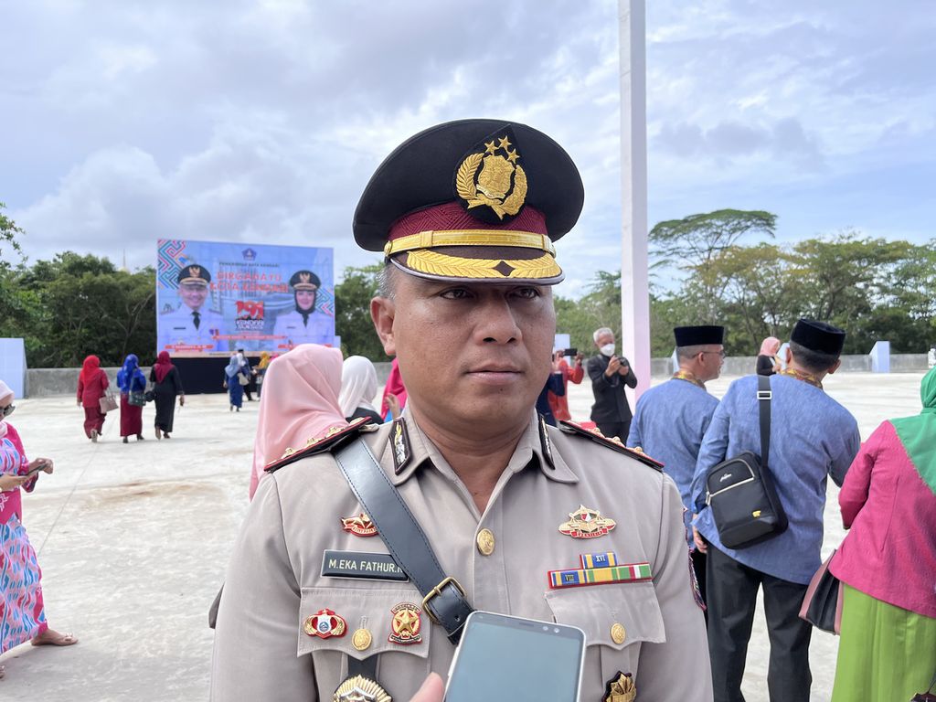 Kapolresta Kendari Komisaris Besar Eka Faturrahman di Kendari, Sulawesi Tenggara, Senin (9/5/2022).