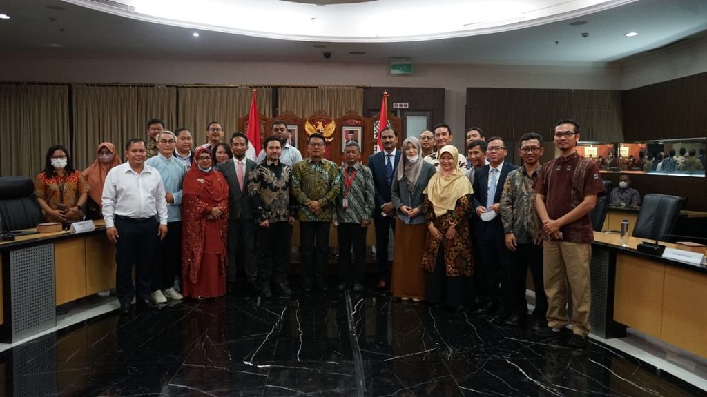 Kepala Staf Kepresidenan Moeldoko menerima kedatangan peneliti pangan dari 12 negara di Bina Graha, Jakarta, Sabtu (30/7/2022).