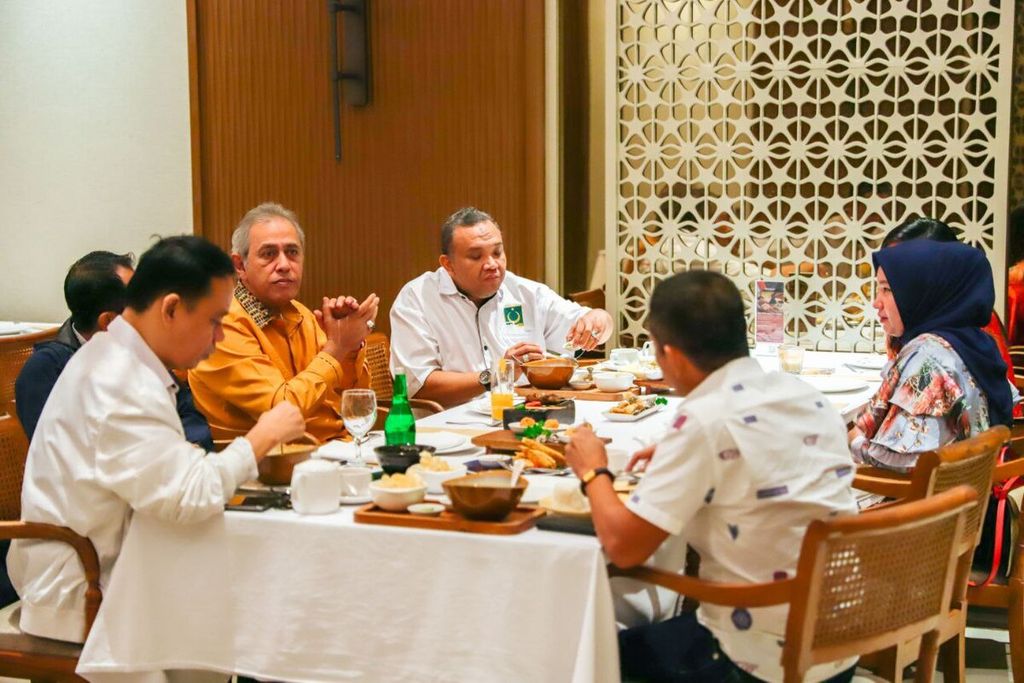 Sekretaris jenderal (sekjen) partai nonparlemen berkumpul di restoran Plataran, Senayan, Jakarta, Kamis (9/6/2022).