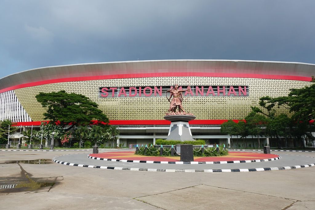 Stadion Manahan di Solo, Jawa Tengah, yang menjadi salah satu stadion penyelenggara Piala Dunia U-20 pada 20 Mei-11 Juni 2023.