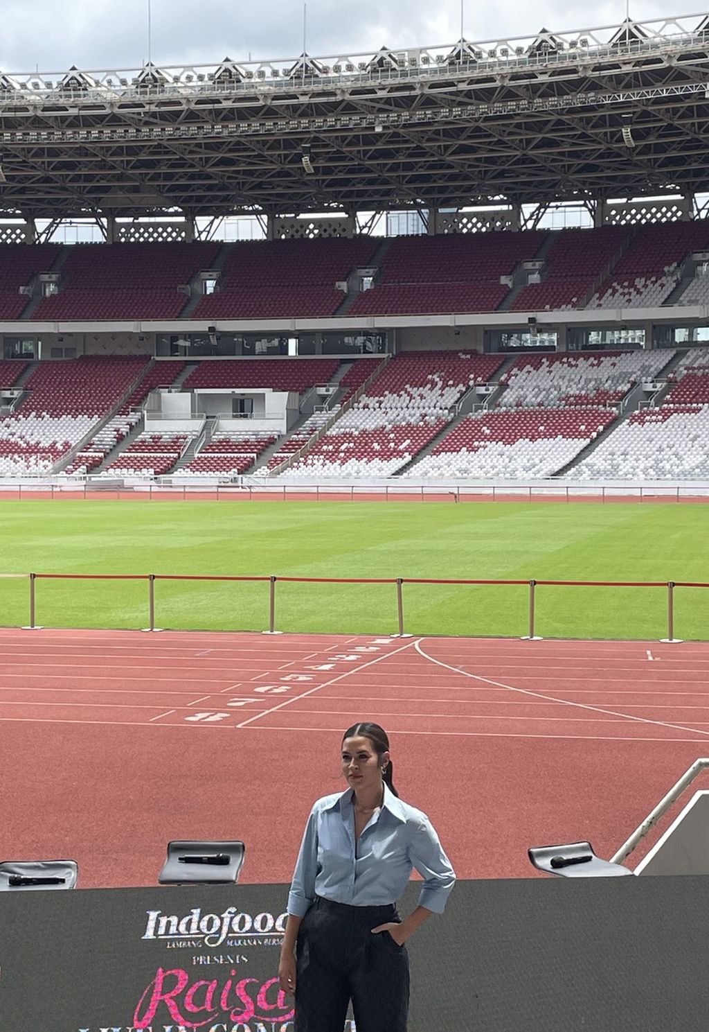 Raisa di Stadion Utama GBK, Jakarta, Kamis (26/1/2023).