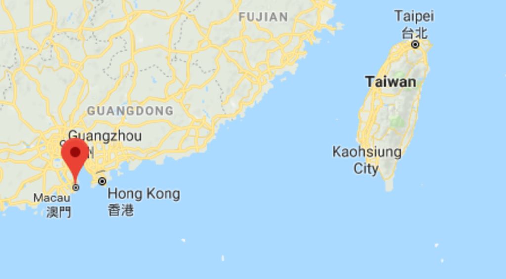 Peta lokasi Makau, China