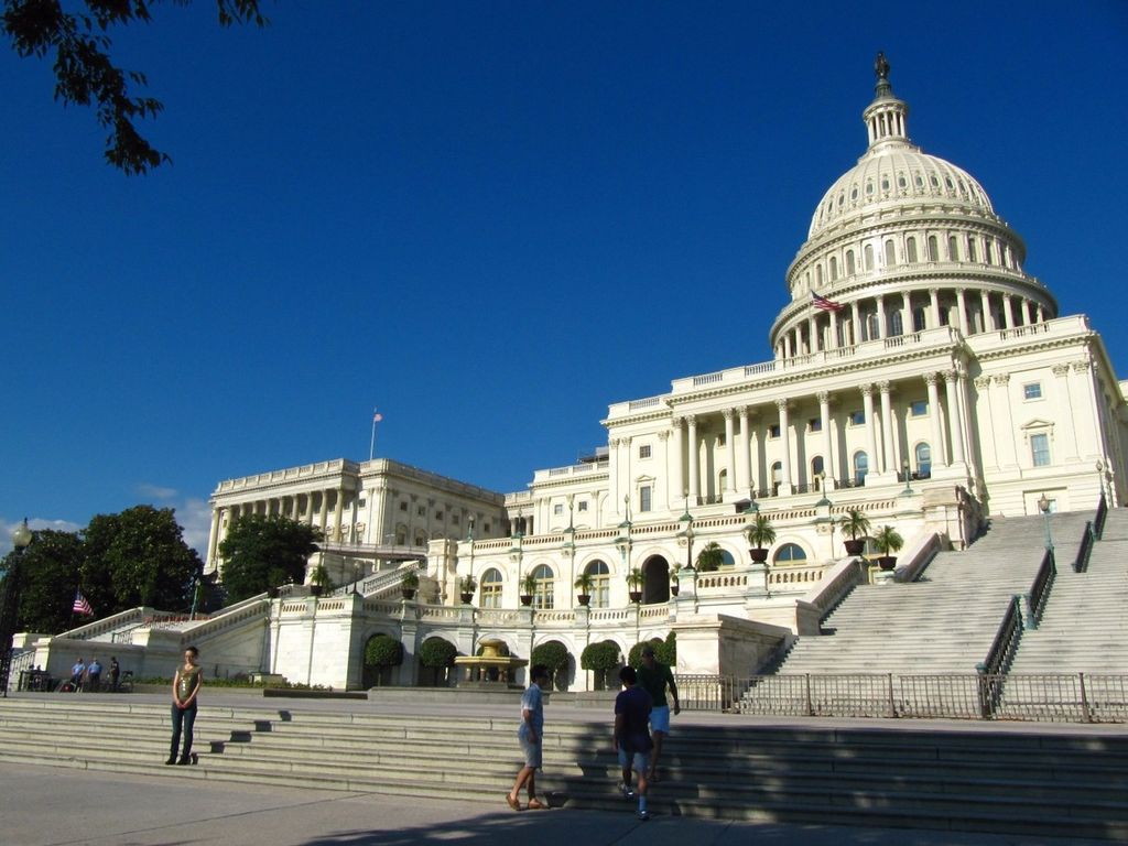 Capitol Hill, tempat para wakil rakyat Amerika Serikat (Senat dan DPR AS) bersidang, di Washington DC, AS. 